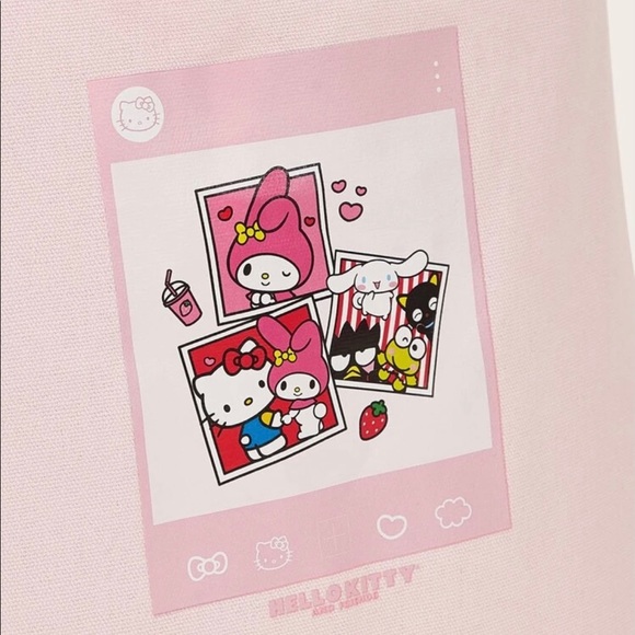 Sanrio Hello Kitty and Friends Pink Canvas Tote Bag - Picture 2 of 8
